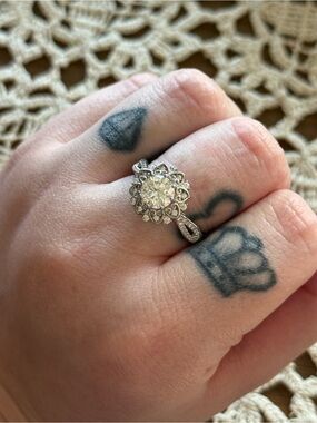 2 CT Moissanite Sterling Silver Ring